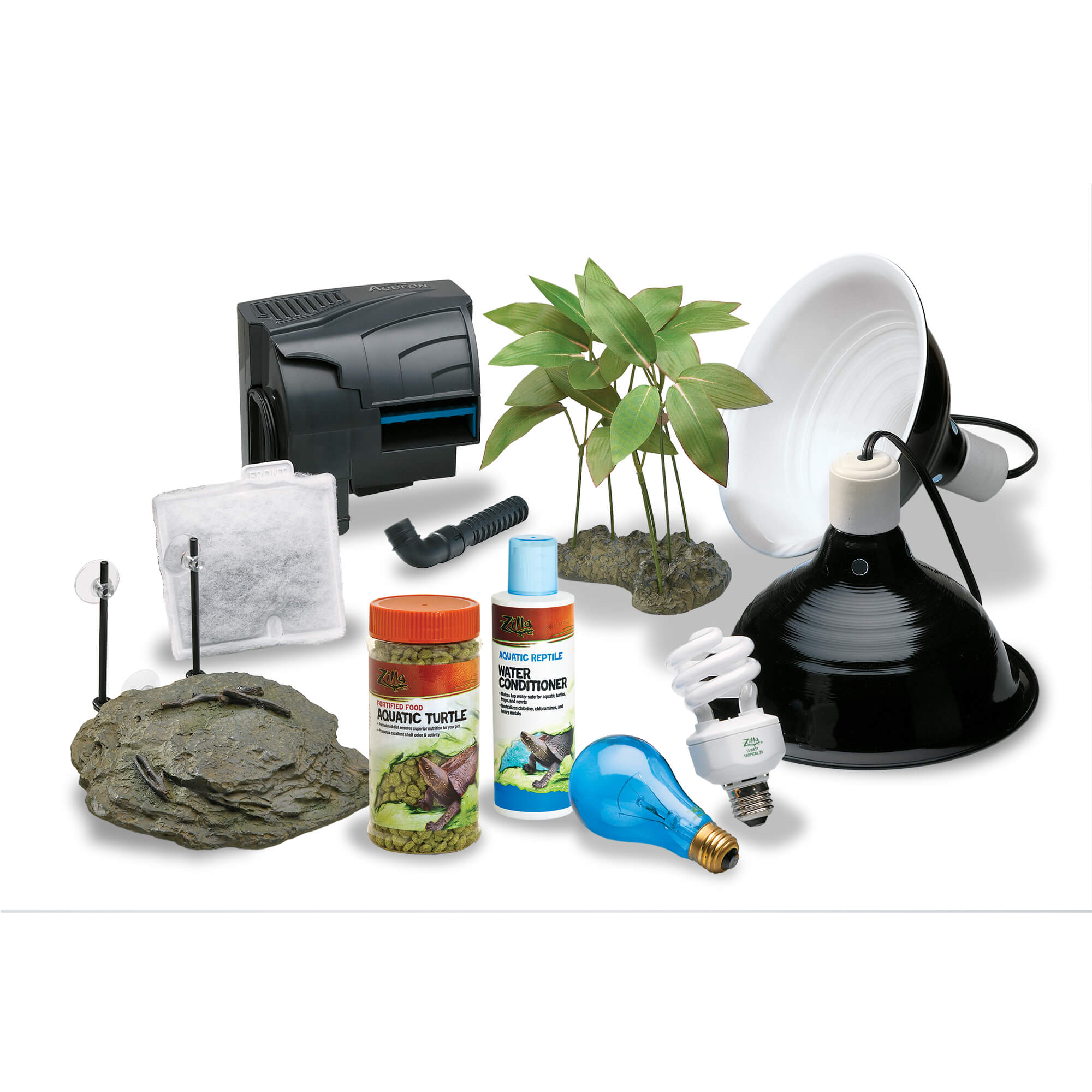 Zilla Deluxe 30L Aquatic Turtle Kit Contents